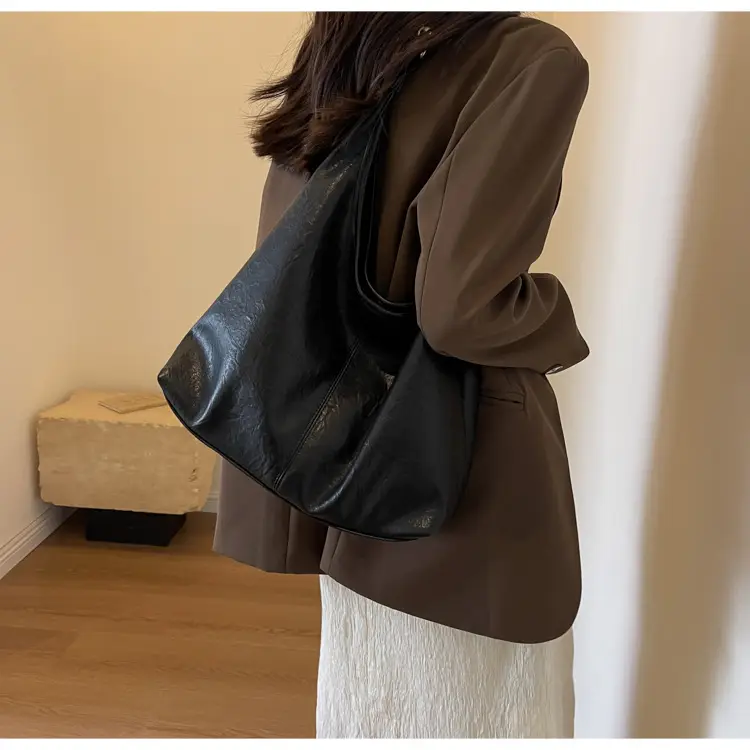 Women Retro Bucket Bag Brown Leather Large Capacity 2023 — feature 25