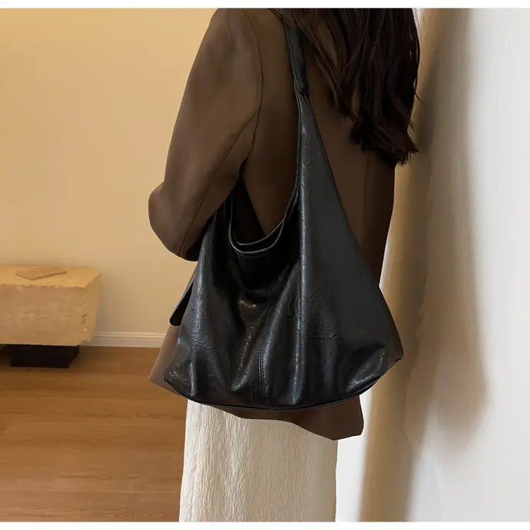 Women Retro Bucket Bag Brown Leather Large Capacity 2023 — feature 26