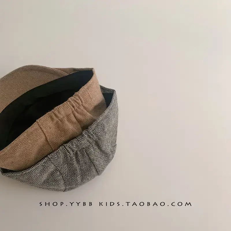 Autumn Winter Kids British Checkered Cap - Image 11