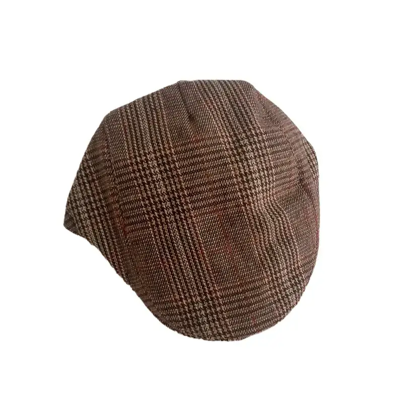 Autumn Winter Kids British Checkered Cap - Image 12