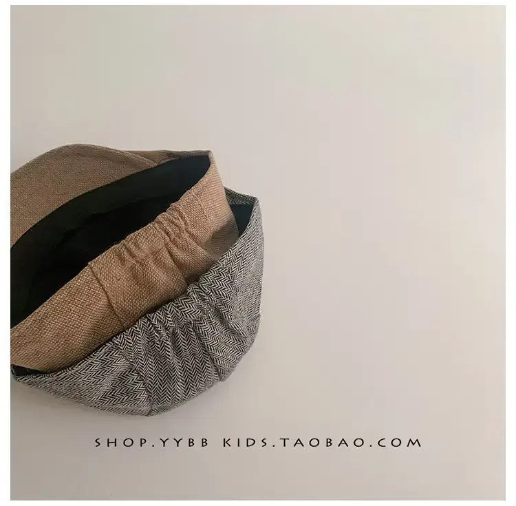 Autumn Winter Kids British Checkered Cap — feature 5