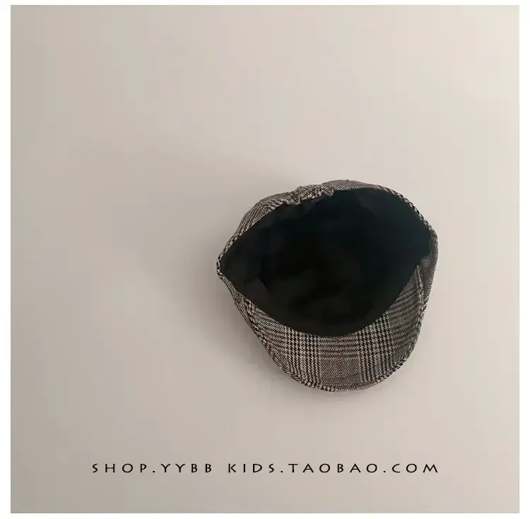 Autumn Winter Kids British Checkered Cap — feature 8