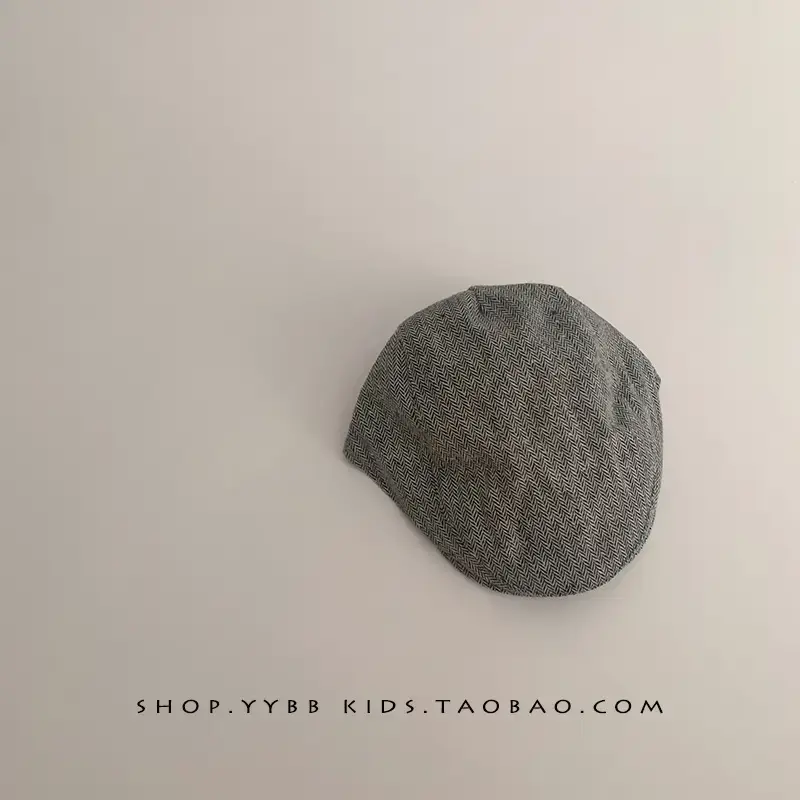 Autumn Winter Kids British Checkered Cap - Image 4
