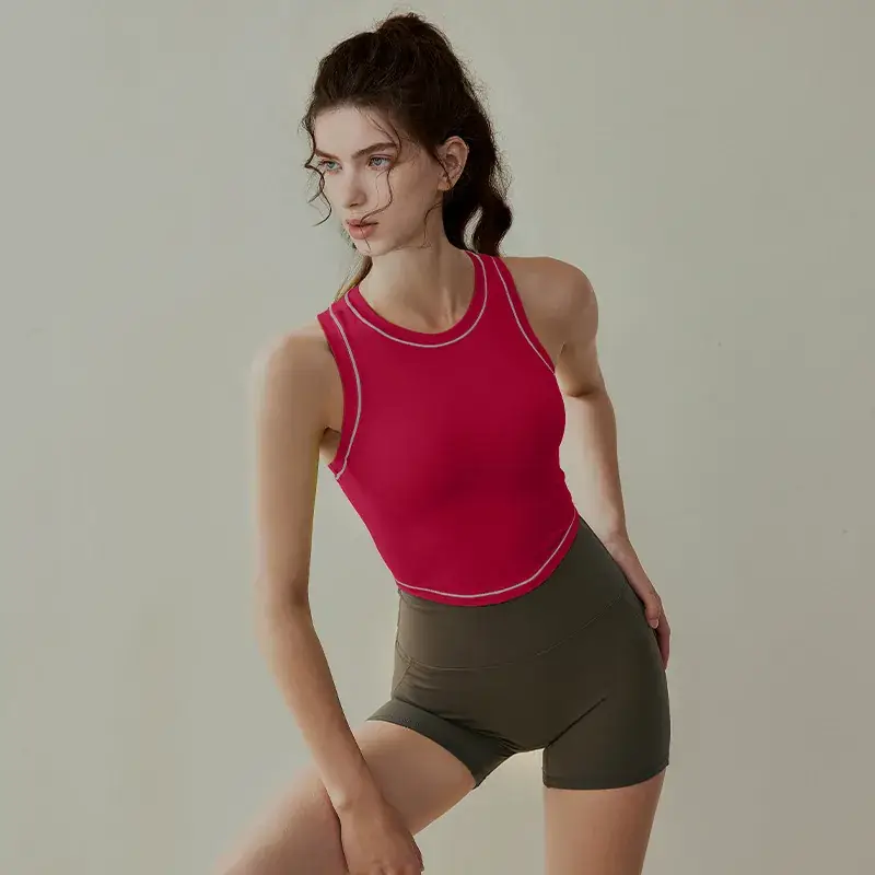Women's White Tank Top Olive Shorts Set - Image 4