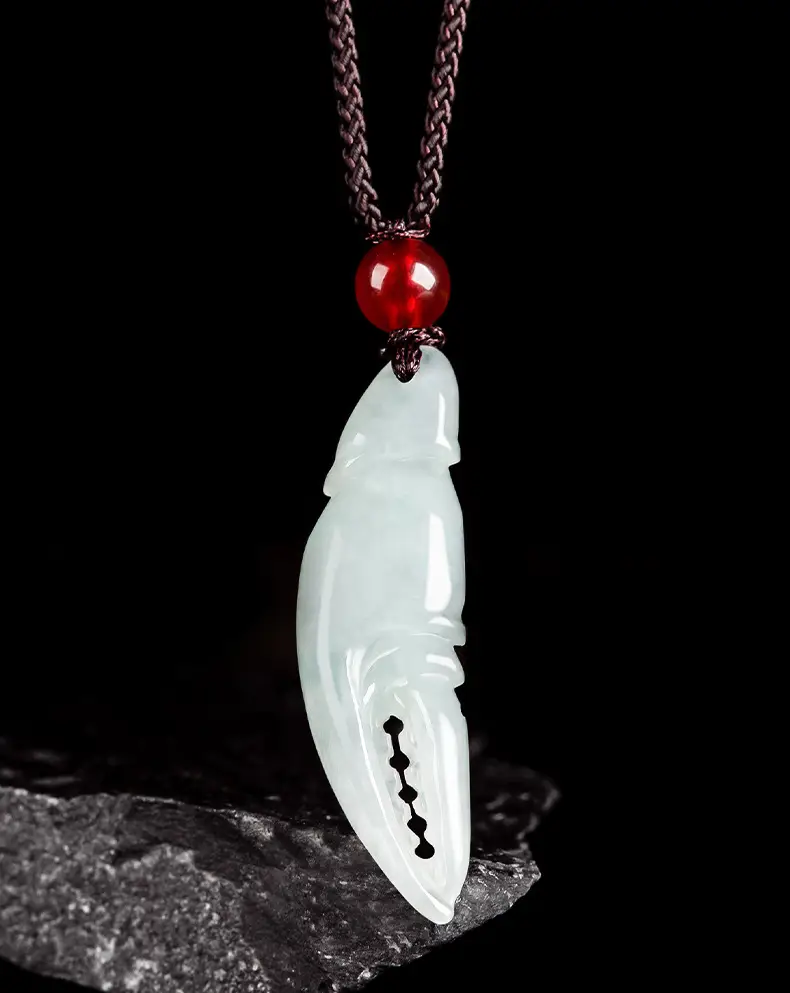 Natural Burmese Jade Crab Pendant for Men Women — feature 2