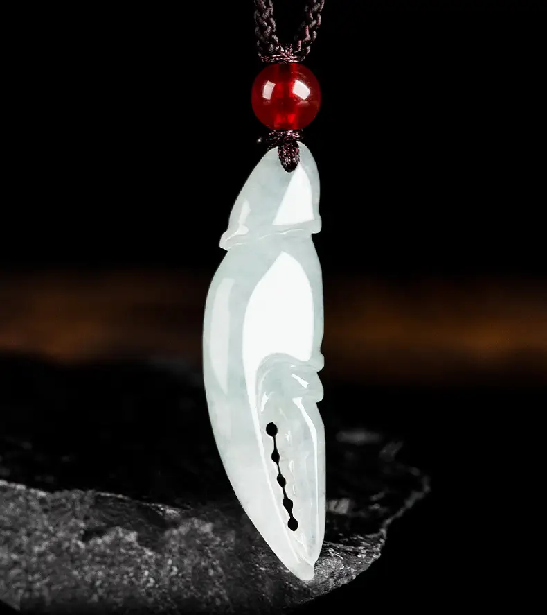 Natural Burmese Jade Crab Pendant for Men Women — feature 4