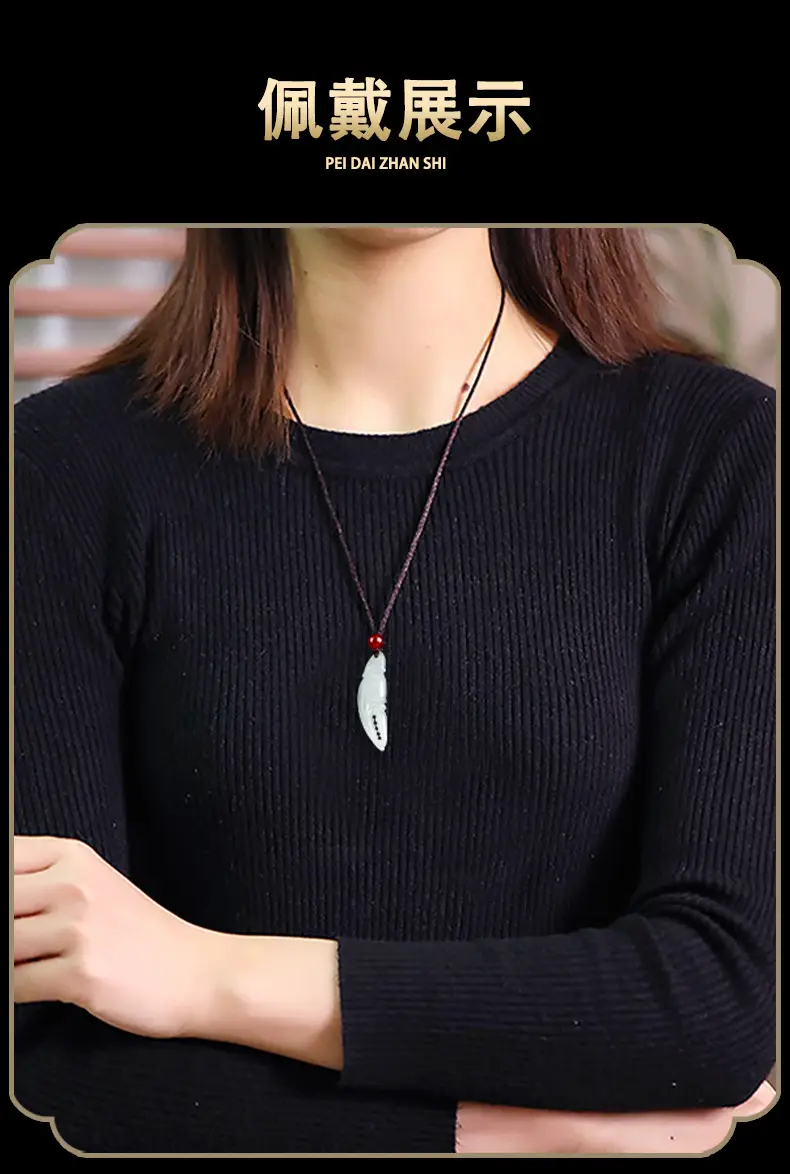 Natural Burmese Jade Crab Pendant for Men Women — feature 8