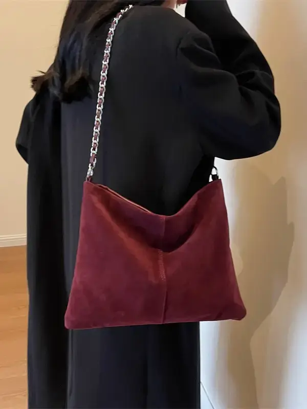 Black Velvet Shoulder Bag for Women 2023 - Image 9