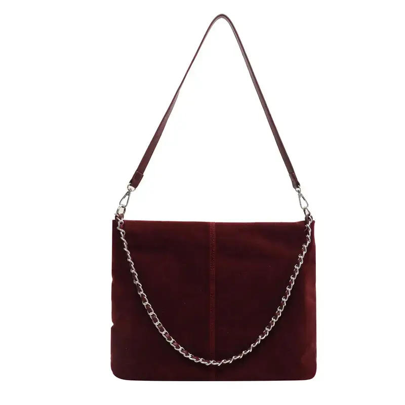 Black Velvet Shoulder Bag for Women 2023 - Image 2