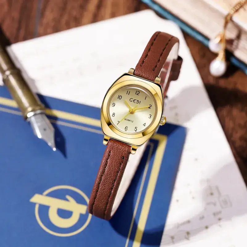 Goldie Women's Quartz Watch with Brown Leather Strap - Image 4