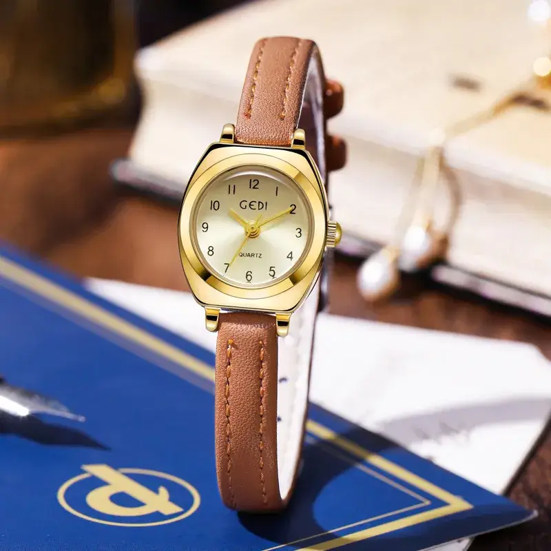 Goldie Women's Quartz Watch with Brown Leather Strap - Image 5