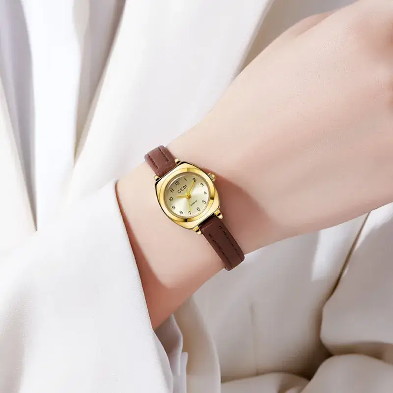 Goldie Women's Quartz Watch with Brown Leather Strap - Image 7