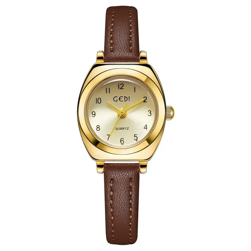 Goldie Women's Quartz Watch with Brown Leather Strap - Image 3