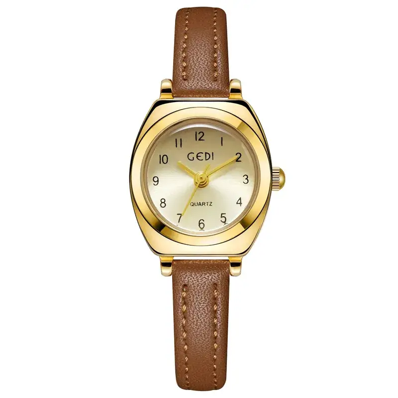 Goldie Women's Quartz Watch with Brown Leather Strap - Image 2