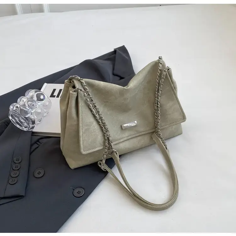 Frosted Chain Shoulder Bag Women Brown 2023 — feature 27