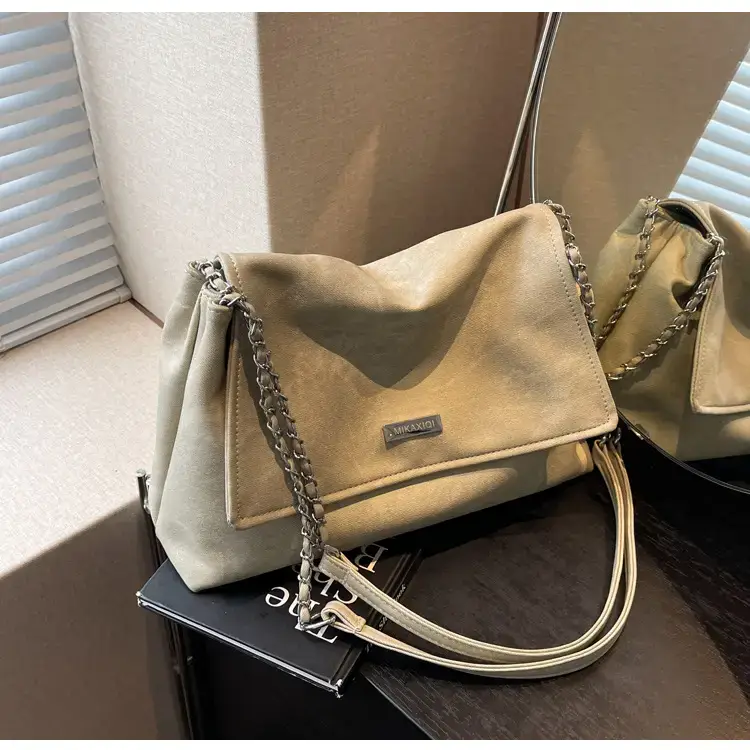 Frosted Chain Shoulder Bag Women Brown 2023 — feature 36