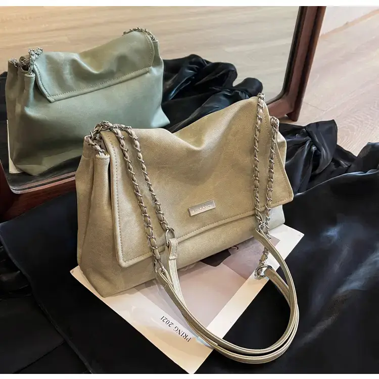 Frosted Chain Shoulder Bag Women Brown 2023 — feature 43