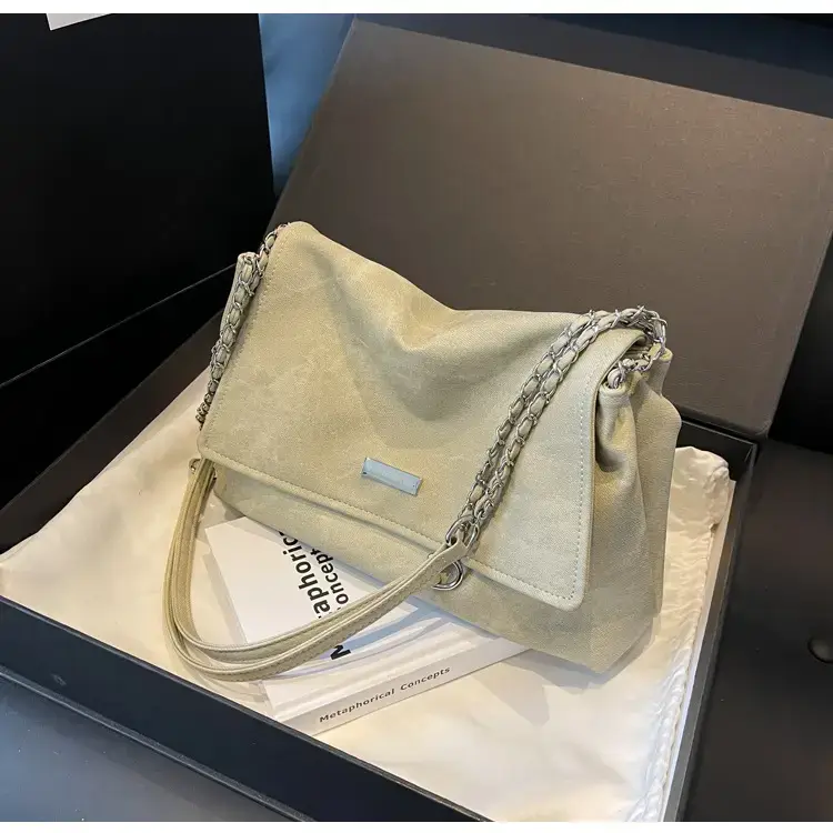 Frosted Chain Shoulder Bag Women Brown 2023 — feature 47