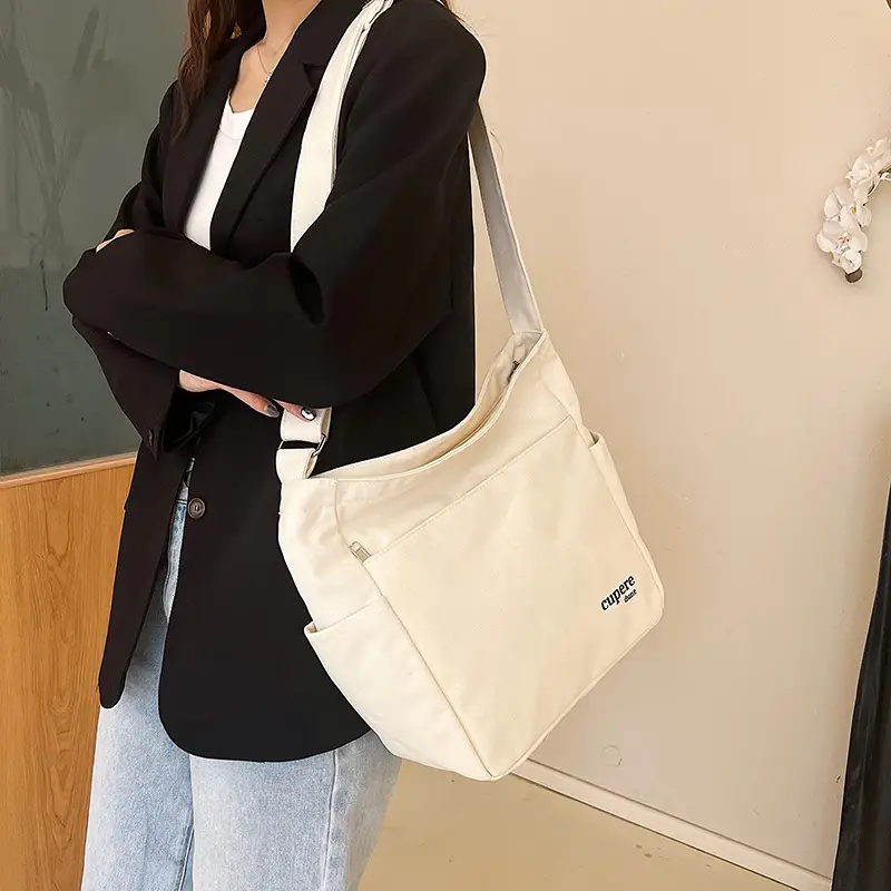 Women's Green Canvas Crossbody Bag Casual Student Shoulder Bag - Image 7