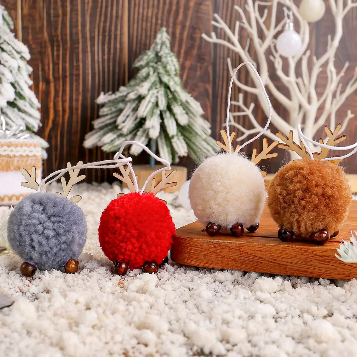 Christmas Deer Fur Ball Pendant 2025 New Elk Felt Pendant - Image 6