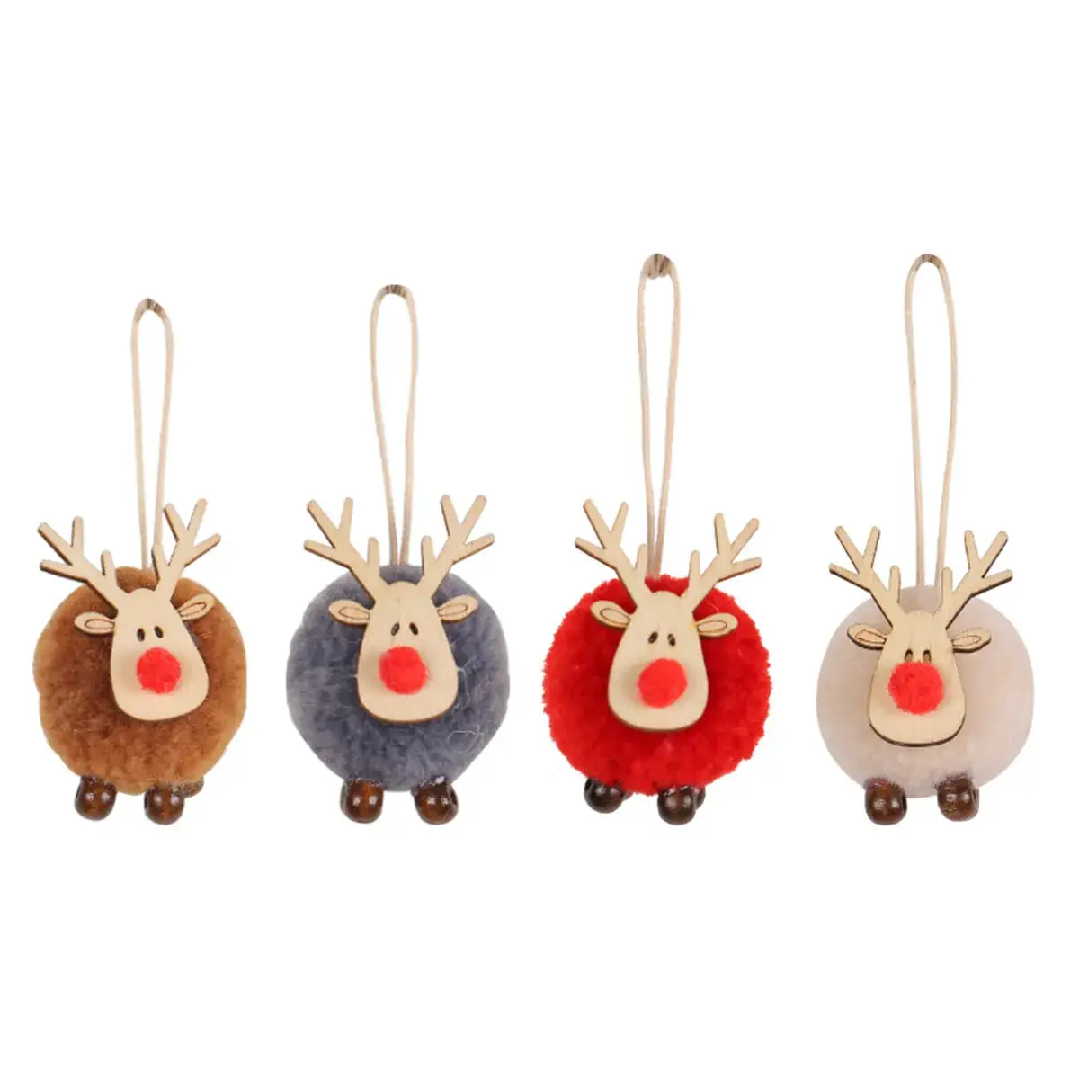 Christmas Deer Fur Ball Pendant 2025 New Elk Felt Pendant - Image 9