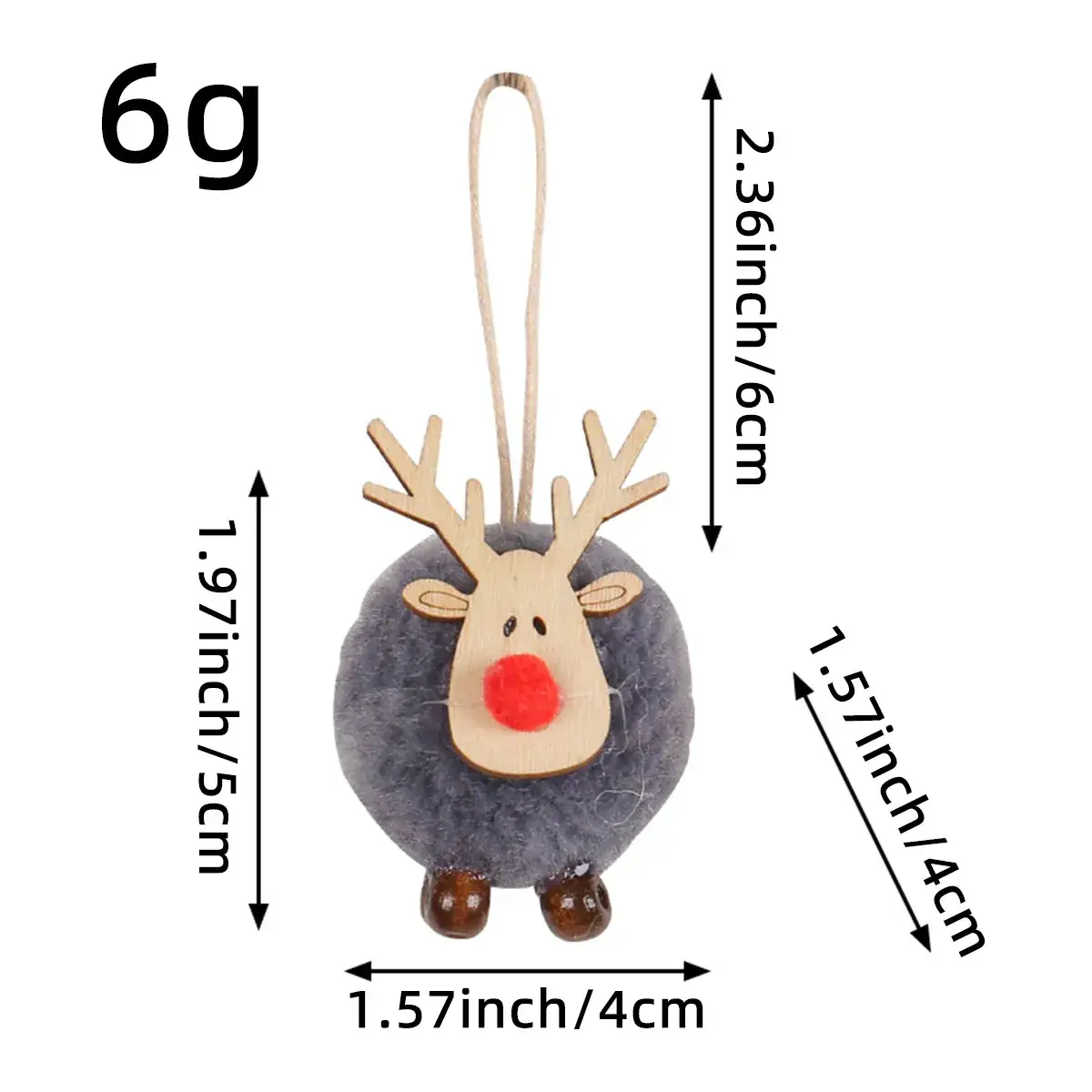 Christmas Deer Fur Ball Pendant 2025 New Elk Felt Pendant - Image 2