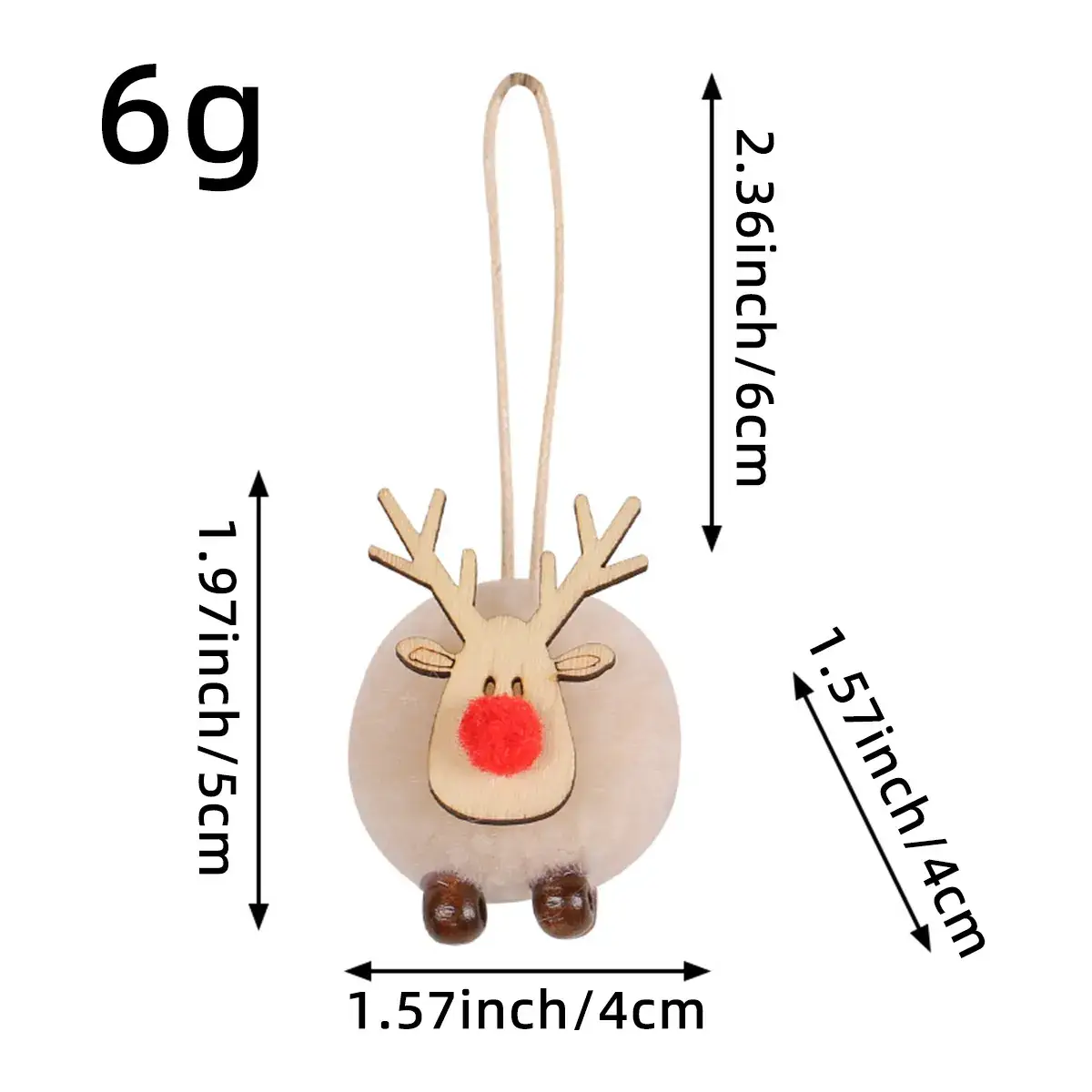 Christmas Deer Fur Ball Pendant 2025 New Elk Felt Pendant - Image 3