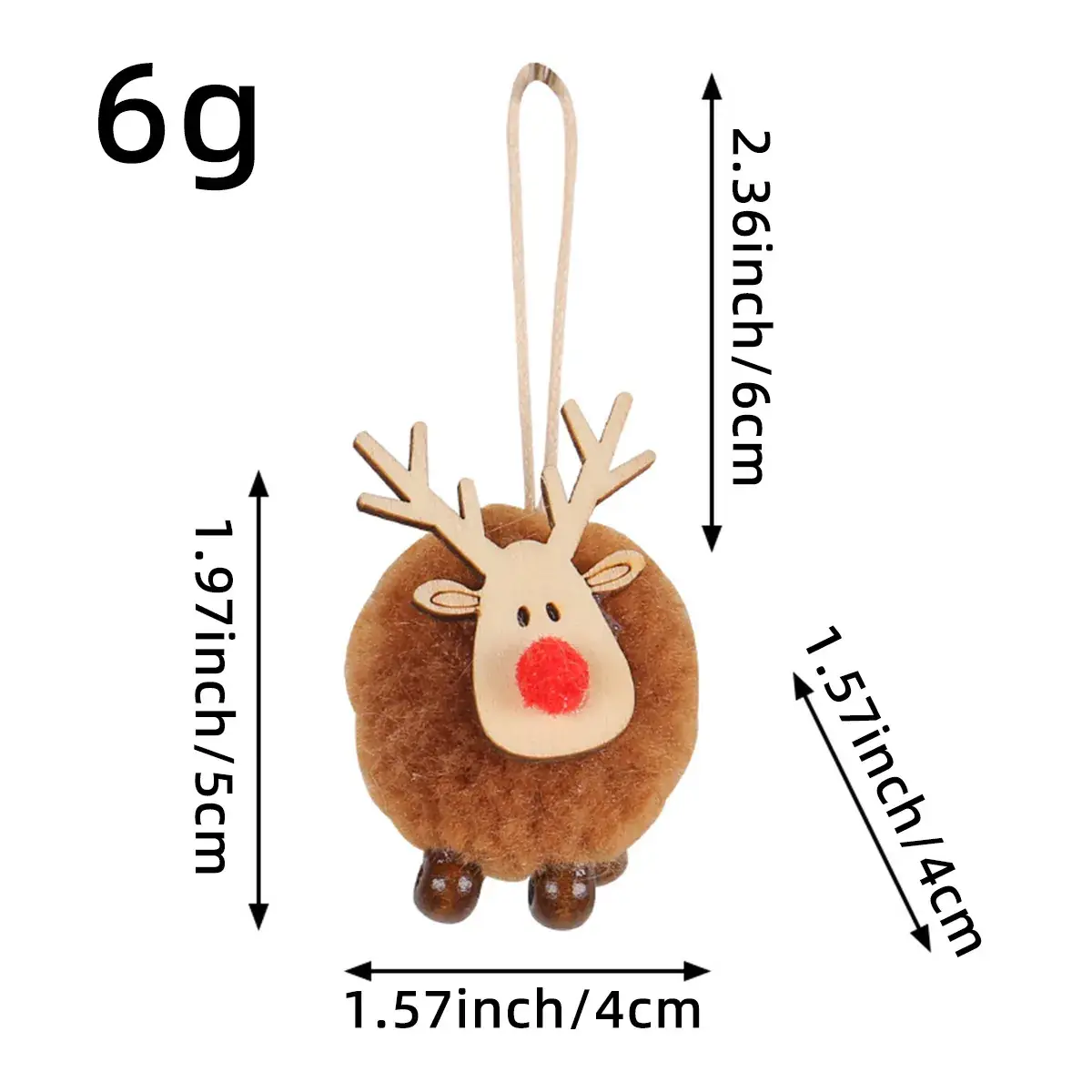 Christmas Deer Fur Ball Pendant 2025 New Elk Felt Pendant - Image 4
