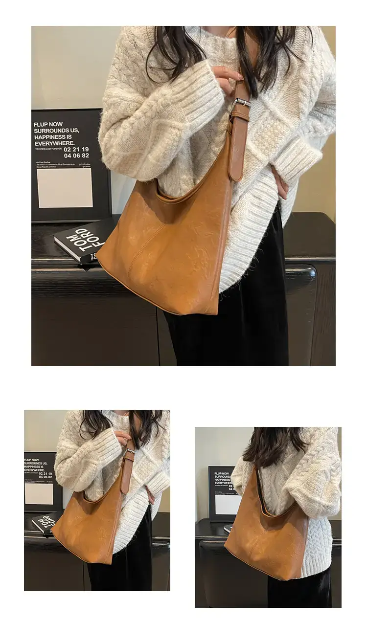 2023 Retro Korean Shoulder Tote Bag Women Black — feature 10