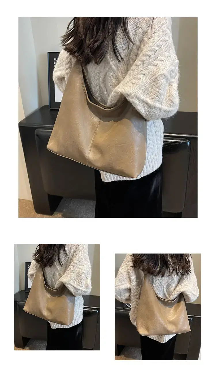 2023 Retro Korean Shoulder Tote Bag Women Black — feature 11