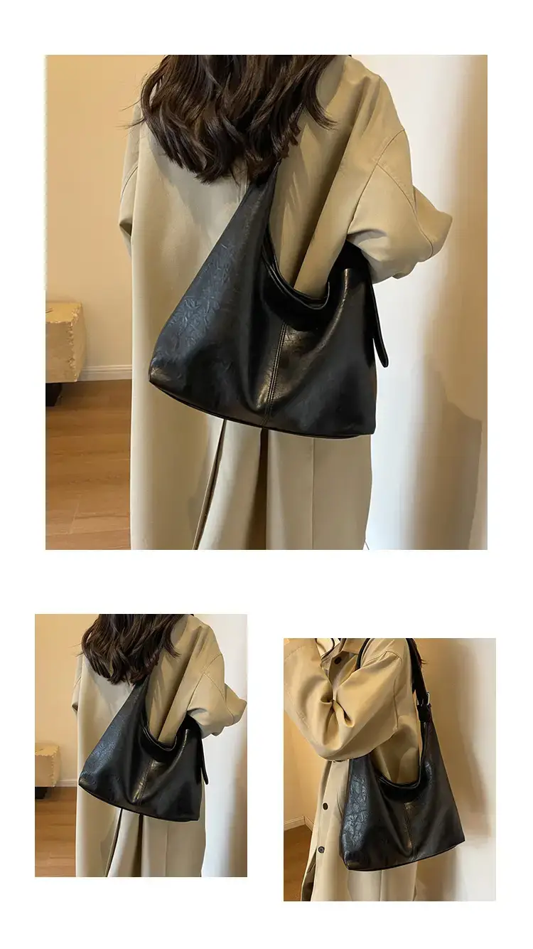 2023 Retro Korean Shoulder Tote Bag Women Black — feature 13