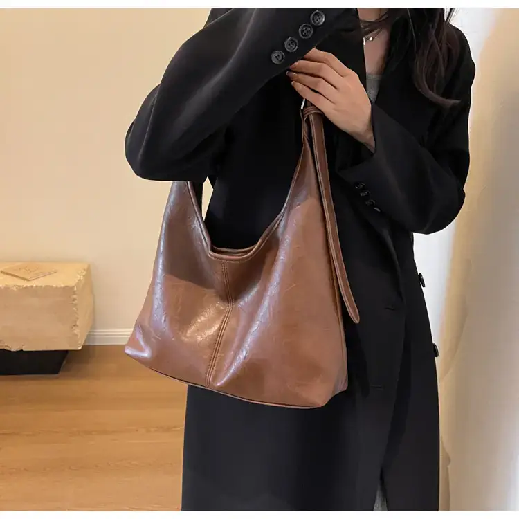 2023 Retro Korean Shoulder Tote Bag Women Black — feature 16