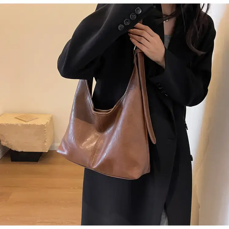 2023 Retro Korean Shoulder Tote Bag Women Black — feature 17