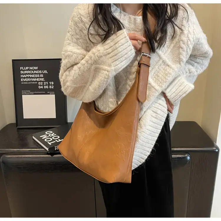 2023 Retro Korean Shoulder Tote Bag Women Black — feature 32