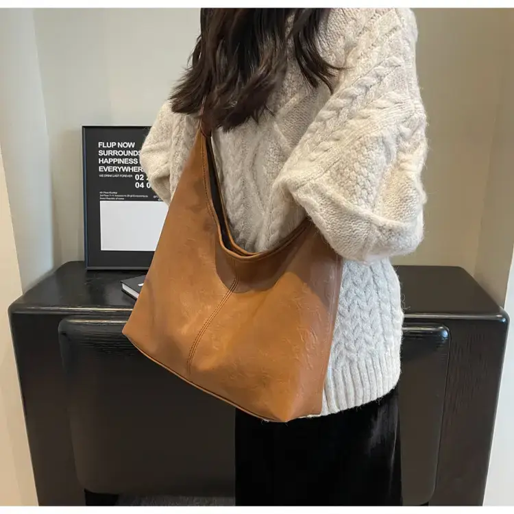 2023 Retro Korean Shoulder Tote Bag Women Black — feature 34