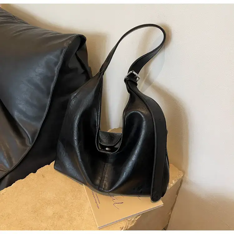 2023 Retro Korean Shoulder Tote Bag Women Black — feature 41