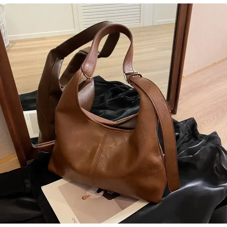 2023 Retro Korean Shoulder Tote Bag Women Black — feature 50