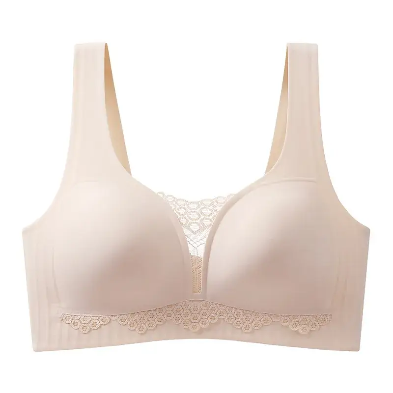 Wire-Free Lace Cut Out Intimates Women's Bra - Image 3