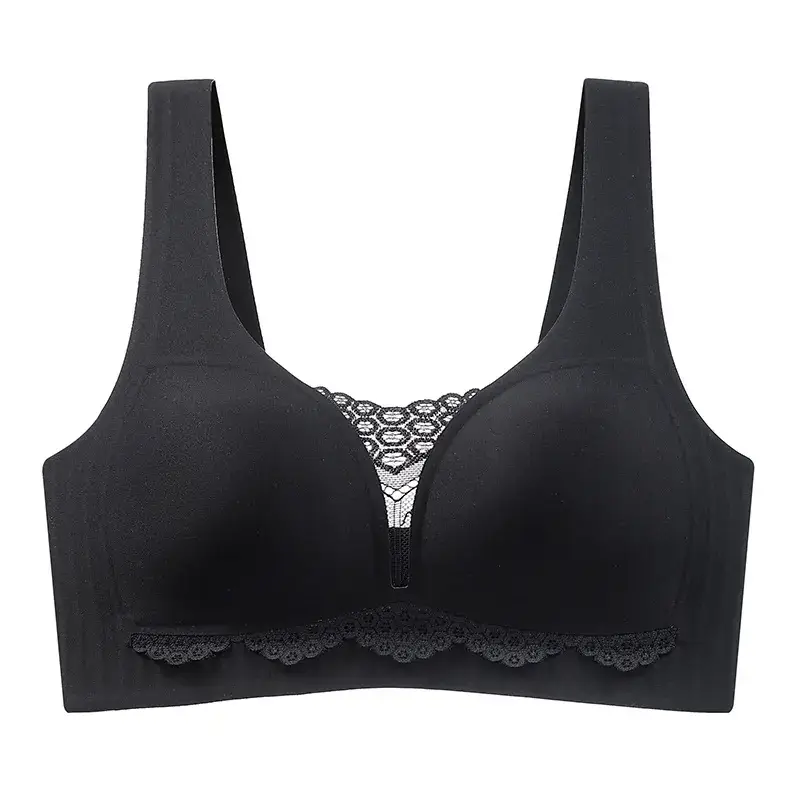 Wire-Free Lace Cut Out Intimates Women's Bra - Image 5