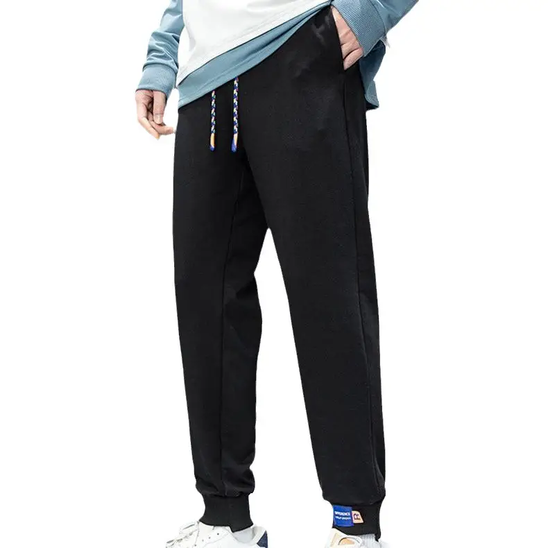 Men Fleece Lined Grey Ankle Sweatpants Plus Size - Image 8