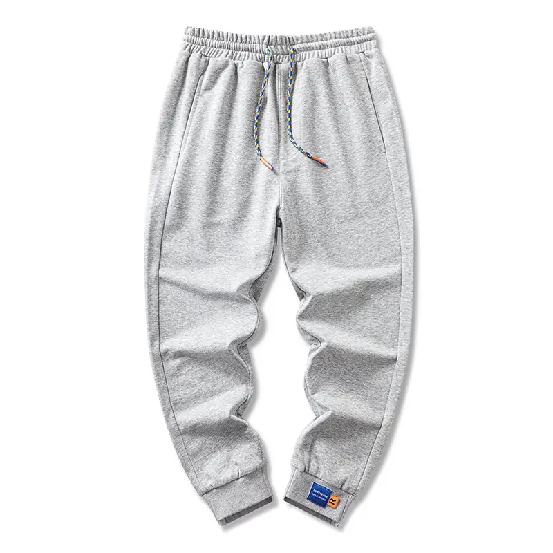 Men Fleece Lined Grey Ankle Sweatpants Plus Size - Image 2