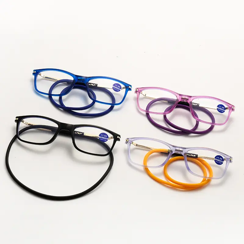 New halter reading glasses Magnet folding convenient resin silicone elderly hyperopic telescopic glasses for men and women - Image 6