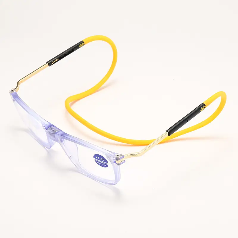 New halter reading glasses Magnet folding convenient resin silicone elderly hyperopic telescopic glasses for men and women - Image 2