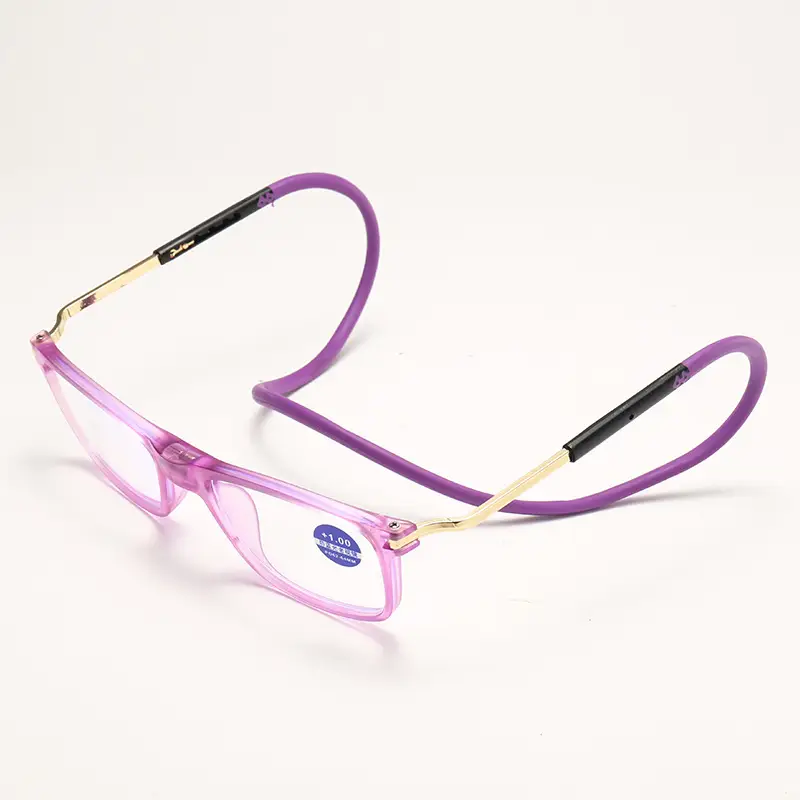 New halter reading glasses Magnet folding convenient resin silicone elderly hyperopic telescopic glasses for men and women - Image 4