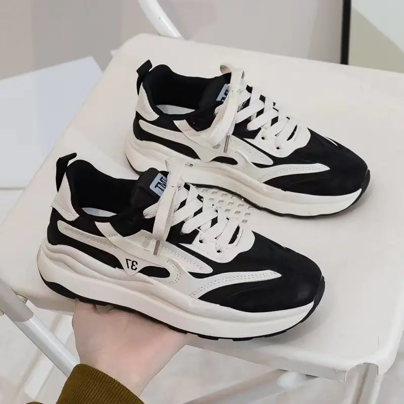 New Foreign Trade Dad Shoes, Fashionable and Trendy, Thick-Soled Women's Shoes, Lightweight, Comfortable, Breathable, Outdoor Casual Sports Shoes for Women
