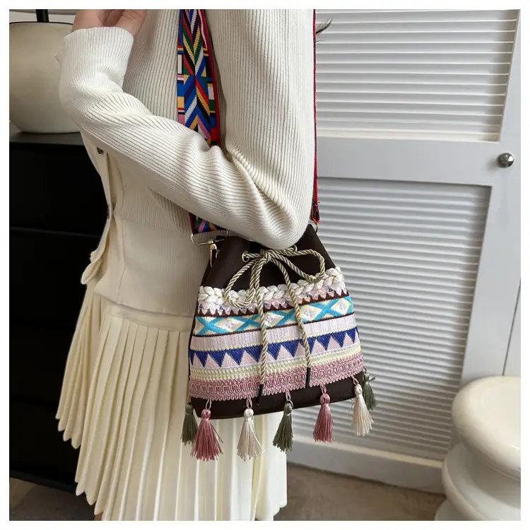 2023 Korean Style Tassel Crossbody Bag Brown — feature 29