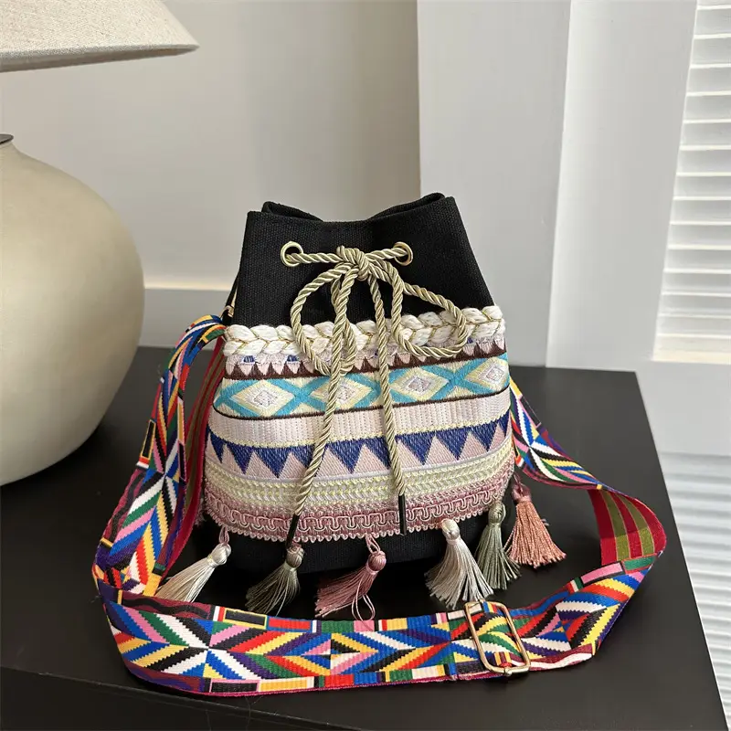 2023 Korean Style Tassel Crossbody Bag Brown