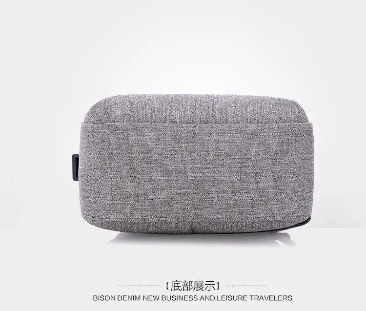 Men's Grey Canvas Crossbody Bag with Adjustable Strap — feature 27