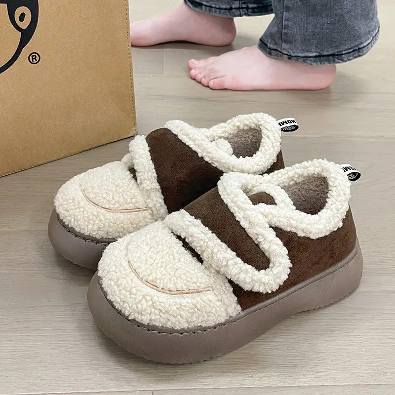 Nanbowan bee cotton-padded shoes women's winter Korean-style Internet celebrity Velcro warm bread fleece-lined thick cotton shoes - Image 6