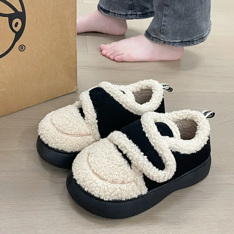 Nanbowan bee cotton-padded shoes women's winter Korean-style Internet celebrity Velcro warm bread fleece-lined thick cotton shoes - Image 7